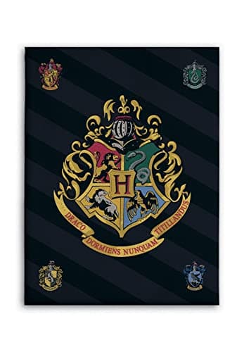 Image of Harry Potter Hogwarts Fleece Blanket 100 x 140 cm, Black