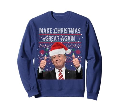 Image of Make Christmas Great Again Santa Funny Trump Xmas Pajamas Sweatshirt