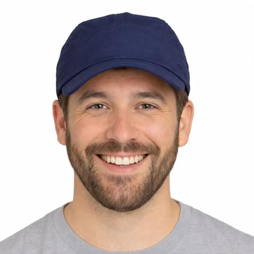 Image of Outdoor World Unisex Folding Peak Baseball Cap – Lightweight Breathable Sun Hat – One Size Adjustable Fit – Durable Packable Cap for Hiking, Walking, Running, Sports & Everyday Outdoor Use (Navy)