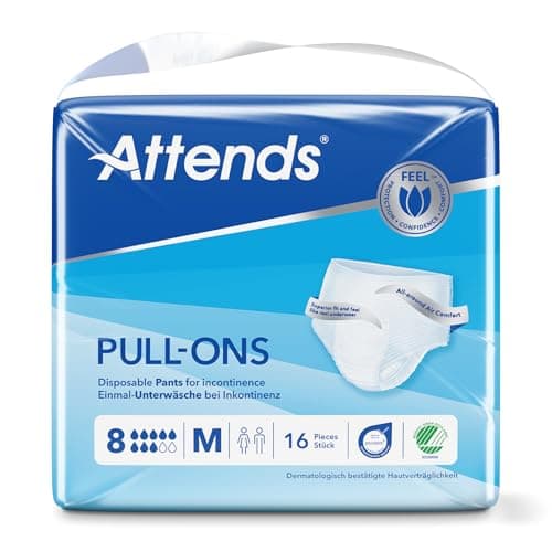 Image of Attends Pull-Ons 8 Medium, 64 Units (4 Packs of 16) 207406