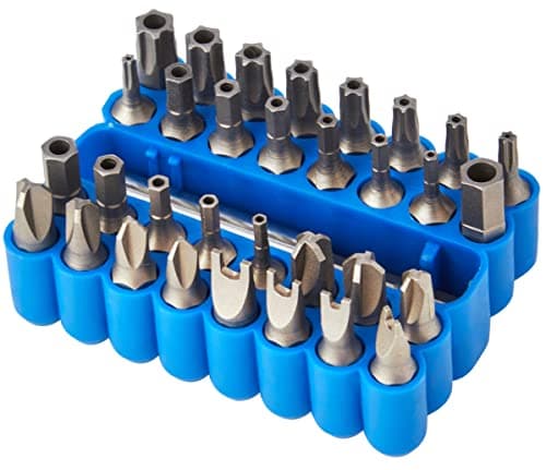 Image of Draper 33 Piece Security Bit Set | 1/4" Metric Screwdriver Kit | 25mm Precision Hand Tools Accessories | Heavy-Duty Storage Case | 82406