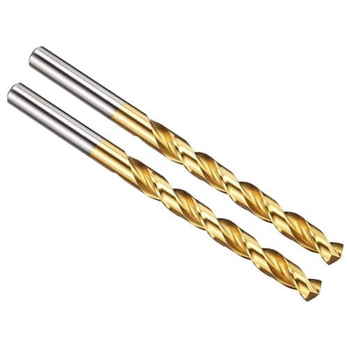 Image of PATIKIL 6.4mm Drill Bit, M42 8% Cobalt High-Speed Steel Jobber Straight Shank 135° Titanium Nitride (TiN) Coated for Hard Metal Stainless Steel - 2 Pack