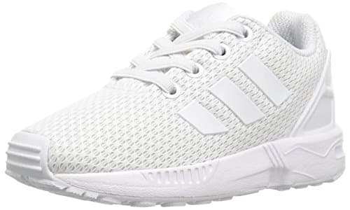 Image of adidas Originals Boys' ZX Flux EL I Running Shoe, White, 5 Medium US Toddler
