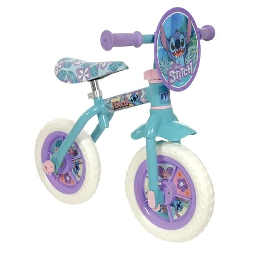 Image of Stitch 2-In-1 Training Toddler Bike - Convertible Training and Balance Bike for 2+ Years Girls and Boys with Removable Pedals and Stabilisers - Adjustable 10 Inches Bikes for Kids - Stitch Toys