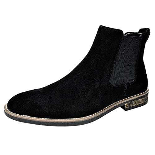 Image of Bruno Marc Men's Suede Leather Chelsea Ankle Boots, Fashion, Walking and Comfort Casual Business Shoes,Size 9,Black,URBAN-06