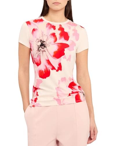 Image of Ted Baker London sindhat-Floral Print t Shirt, White