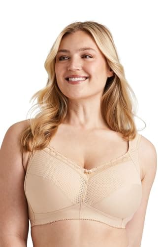Image of Miss Mary of Sweden Diamond Womens Full Cup Supportive Non-Wired Bra 38DD Beige