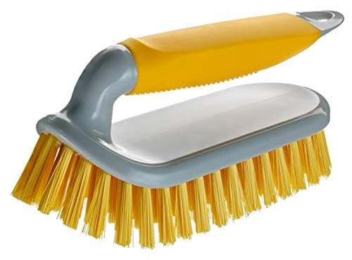 Image of NCaan Deluxe Hand Scrubbing Brush Heavy Duty with Stiff Bristles & Non-Slip Soft Grip Handle-Household Cleaning Brush for Indoor & Outdoor, Bathroom, Kitchen, Carpet, Floor, Bath, Car (Assorted, 1)