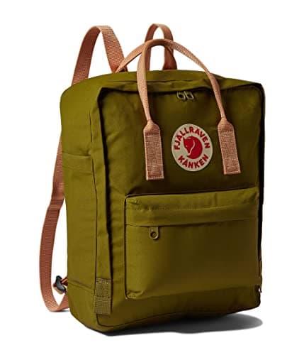 Image of FJALLRAVEN Kånken Backpack, Adults Unisex, Foliage Green-Peach Sand (Multicoloured), One Size