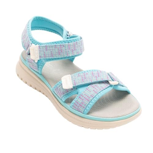 Image of IVACHY Women's Adjustable Strap Sandals – Lightweight, Comfortable Walking Sandals with Soft Rebound Sole – Available in Blue, Beige, and Black