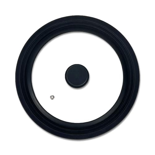 Image of Homatz Universal Pots Pans Lid Fit for 24cm, 26cm, 28cm Cookware, Tempered Glass Lid - Cooking Pots Saucepan Frying Pan & Skillets Cover - Heat Resistant Silicon Rim & Knob