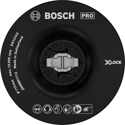 Image of Bosch 1x PRO Backing Pad for Small Angle Grinders, X-Lock, Medium (Ø 115 mm, Professional Accessory Small Angle Grinder)