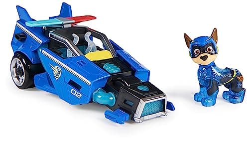 Image of PAW Patrol: The Mighty Movie Toy Car with Chase Mighty Pups Action Figure, Lights and Sounds, Kids’ Toys for Boys and Girls 3+