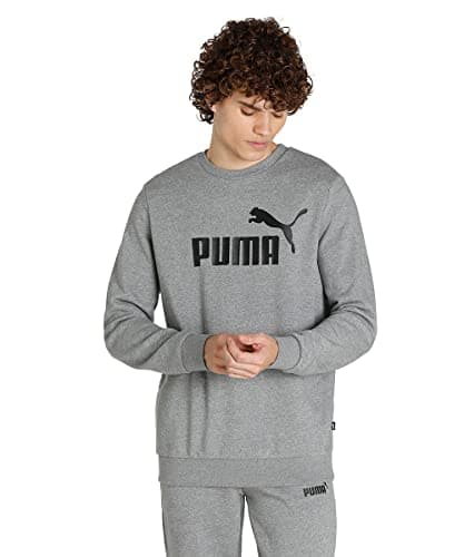 Image of PUMA Men's Big Logo Crew Tr Sweater, Medium Gray Heather, XXL UK