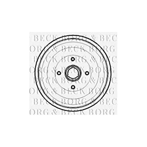 Image of Borg & Beck BBR7189 Rear Brake Drum To Fit VW Caddy (-ABS) 96-