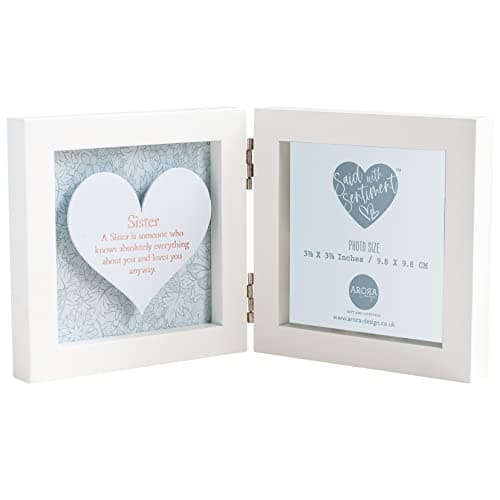 Image of Said with sentiment 7665 Sister Hinged Heart Photo Frame