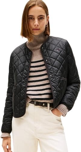 Image of Tommy Hilfiger Women’s Water Repellent Quilted Jacket, Black (Black), L