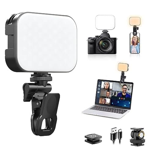Image of ULANZI VL100X Bi-Color Selfie Light, Dimmable 2500K-6500K LED Video Light, 2000mAh Battery & Portable Clip Design for Smartphones/Tablets/Laptops, Ideal for Video Calls, Live Streaming, Makeup, Vlog