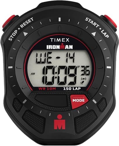 Image of Timex Unisex Ironman Stopwatch 65mm- Digital Dial Black Case, Black, Stopwatch