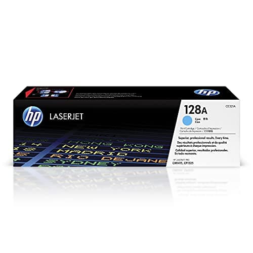 Image of HP CE321A 128A Original LaserJet Toner Cartridge, Cyan, Single Pack