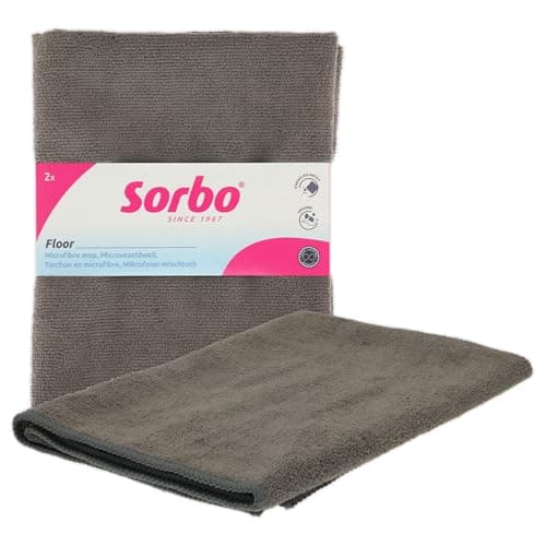 Image of Sorbo Microfibre Floor Cloth, Streak Free, Super Absorbent, Multi-Purpose, Perfect for Car Cleaning and House, 50cm X 60cm