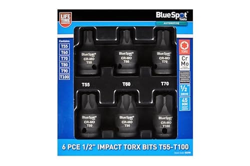 Image of Blue Spot Tools 6 PCE 1/2" Impact Torx Bits (T55-T100)