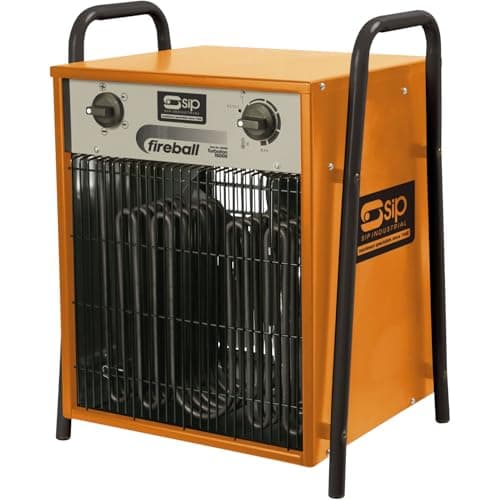 Image of SIP FIREBALL Turbofan 15000 Electric Fan Heater 400V 15kW 51,193BTU/hr 3 Heat Settings Cool Function