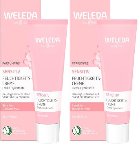 Image of Weleda Sensitive Care Facial Cream, Organic Face Cream w. Natural Almond Extract, Gentle & Soothing Face Moisturiser, Paraben Free, Fragrance Free Face Cream for Women & Men by Weleda Skin Care - 30ml