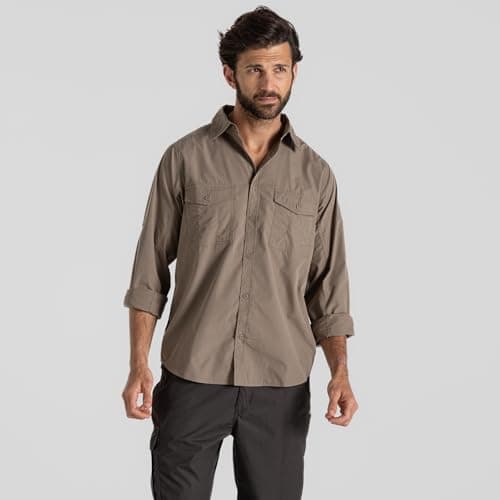 Image of Craghoppers Mens Kiwi Ls Hiking Shirt, Pebble, L EU