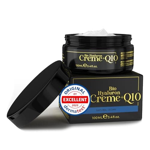 Image of BIO Moisturiser face women + Q10 • 100ml • Natural SPF Protection • High-Dose Face Moisturizer for women and men• Anti-Aging Cream for Women & Men • Shea Butter + Almond Oil • Night cream + Day Cream