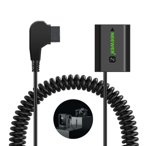 Image of NEEWER D Tap to NP-FZ100 Dummy Battery with Cable for V Mount Battery, Stable Continuous Power Supply for Sony ZV-E1 A1 A7 A7C II R IV V A7S III A9 A6600 A6700 FX3 FX30, VP-FZ100