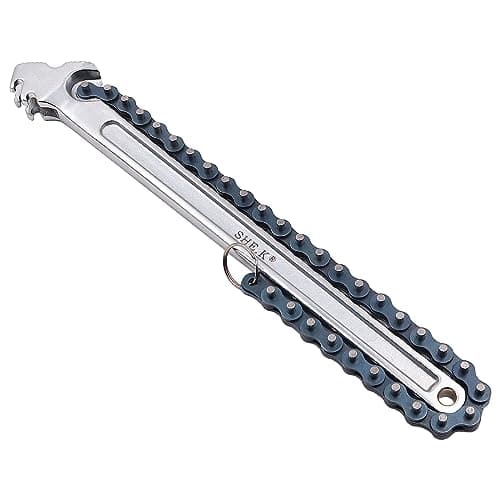 Image of ZONADAH 15-Inch Crescent Chain Wrench - 540mm Length - Ratcheting Action - Ideal for Handling Large Pipe Fittings and Tackling Plumbing Projects