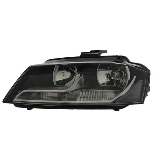 Image of XYZ Parts Replacement Headlight Assembly Electric Adjustment Black Inner Halogen Compatible With Audi A3 Mk2 8P Convertible 2008-2012 For UK Passengers Side Left Hand