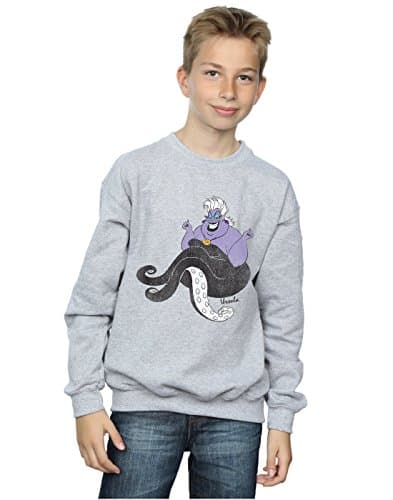 Image of Disney Boys The Little Mermaid Classic Ursula Sweatshirt 9-11 Years Sport Grey