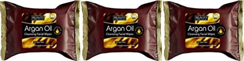 Image of THREE PACKS of Beauty Formulas Argan Oil Cleansing Facial Wipes 30 Wipes