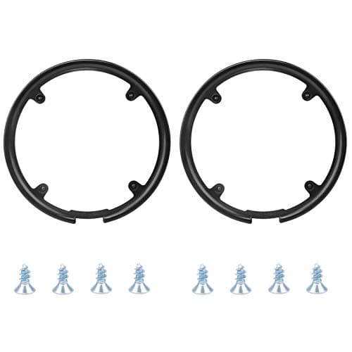 Image of Huayue 2 PCS Bike Chain Guard Protector, Bicycle Sprocket Cover Chain Wheel Crankset Guard Protector 42/44T Chainring Guard Plastic Chain Wheel Protector Cover Accessories for Mountain Bike, Black