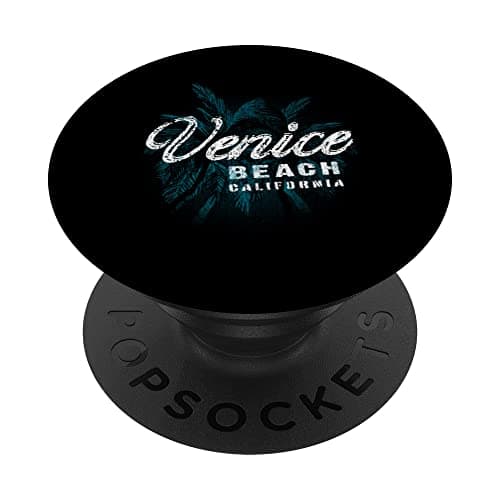 Image of Venice Beach - Palm Cluster Distressed Stamp PopSockets Swappable PopGrip