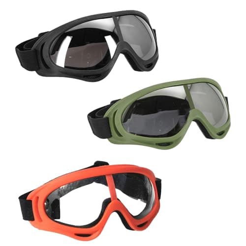 Image of Pizsieat 3pcs Kids Safety Glasses,Goggles for Nerf Gun Game, Adjustable Kids Safety Goggles UV400,Childrens Protective Goggles for Lab Outdoor Sports DIY Eye Protection