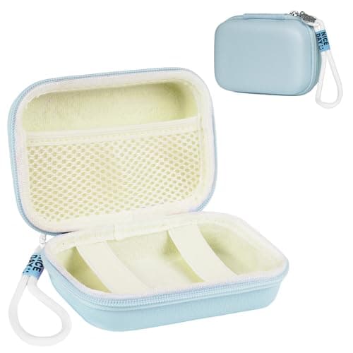 Image of Ainiv Digital Camera Case, Compact Camera Pouch for Sony ZV-1/for Ricoh GR/for Casio zr1000/for Canon G7/SX720/for Panasonic ZS110, Travel Cameras Storage Holder for Accessories SD Card (Blue)
