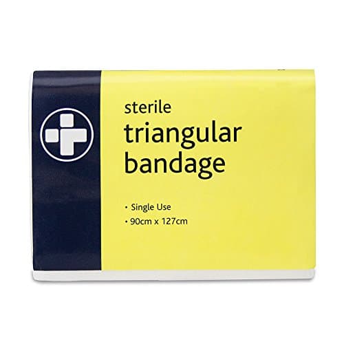 Image of Reliance Medical First Aid Sling Triangular Bandage - Single Use, for Shoulder & Arm, Sterile, Ideal for Slings, Splinting, and First Aid Training 90 cm x 127 cm Assorted Pack of 10