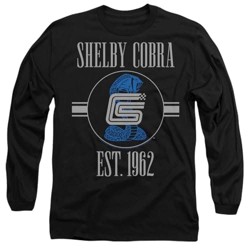 Image of Cotton Soul Carroll Shelby Vintage Large Snake and Signature Unisex Long Sleeve T Shirt, Black, XX-Large