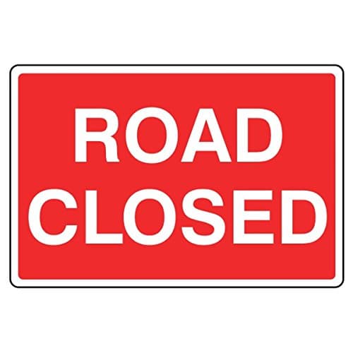 Image of LI-Safety 600x450mm Road Closed Sign - Rigid Plastic