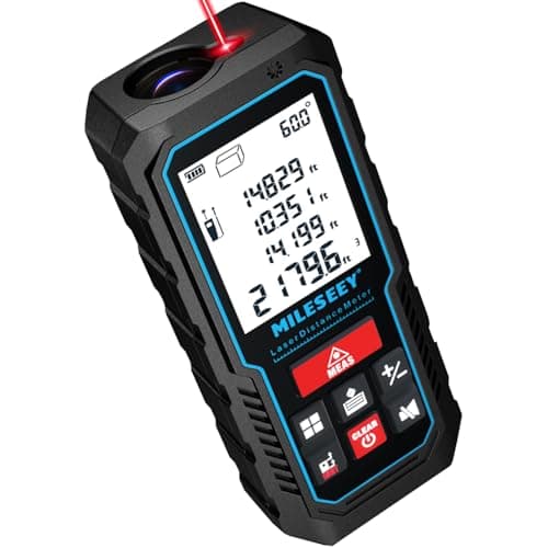 Image of 70M Laser Measure Device, MiLESEEY 229ft Digital Laser Tape Measure with Upgrade Electronic Angle Sensor, ±2mm Accuracy, Area Measurement, Volume and Pythagoras, 2"LCD Backlit, Mute, Battery Included