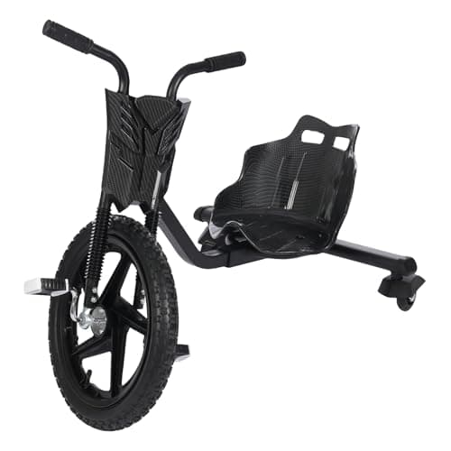 Image of Drift Trike Children’s Tricycle, 80kg Capacity Children's Tricycle with Wheel Lights, Anti Slip Pedals and 4 Adjustable Lengths, for Children over 6 Years Old in Homes Amusement Parks etc