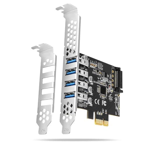 Image of AXAGON PCEU-43RS PCIe Adapter 4x USB3.0 UASP VIA, 15-pin SATA Stromversorgung