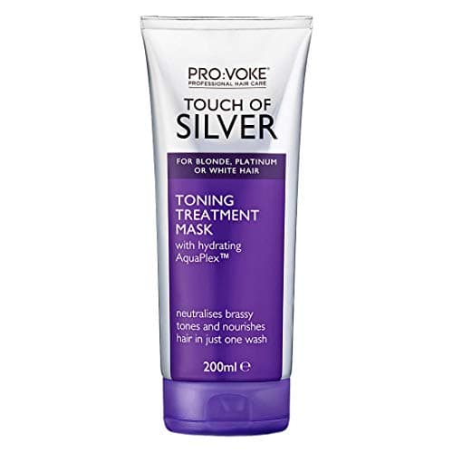 Image of PROVOKE Touch of Silver Toning Treatment Mask 200ml | Purple Conditioner for Blonde, Platinum, White or Grey Hair | Purple Shampoo Alternative to Banish Brassy Tones, packaging may vary