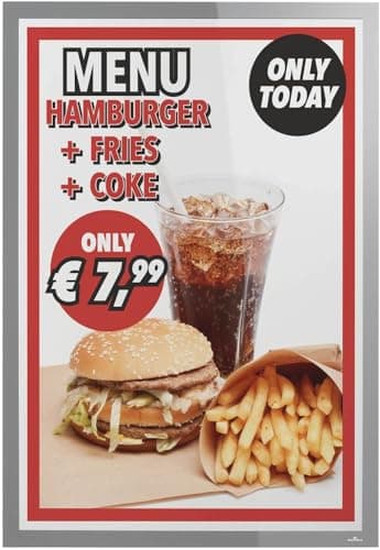 Image of Durable DURAFRAME Poster A1 - Self-Adhesive Poster Frame - UV-Resistant - Silver - Perfect for Displaying Large Format Information - Pack of 1