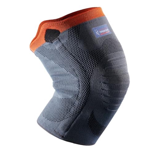 Image of THUASNE - Reinforced Knee Support Knitted Sport Knee Sleeve - Knee Support & Comfort - Elastic Fabric, Soft Lateral Ribs - Simple Use - CE Medical Device - (Size Small: Knee Circumference 32-34 cm)