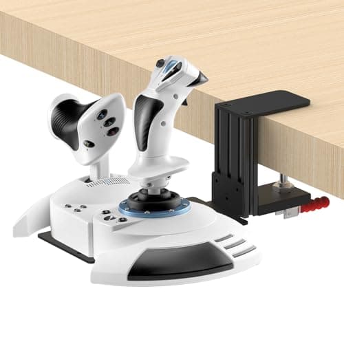 Image of Flight Sim Game Joystick Desk Mount,Hotas Mount - Compatible with Thrustmaster T. Flight Hotas One/4/X,Sol-R2/Sol-R1,SimTask Farmstick,WINWING URSA MINOR Series,G Extreme 3D Pro,Turtle Beach