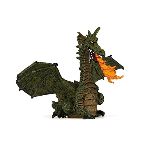 Image of Papo - Realistic Dragon With Flame Figure - Ages 3+ - Enchanted World Collection - Creative Play Fire Dragon - Gift Idea Toy for Girls and Boys
